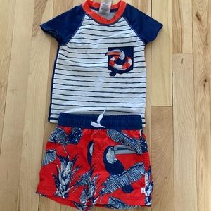 Deux par deux swimsuit and rashguard - 2-3 yo